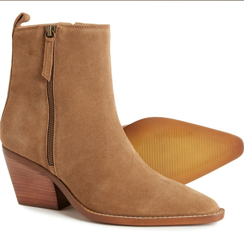 BRONX NWT Inside Zip Western-Inspired Booties - Leather 40 (9 US)